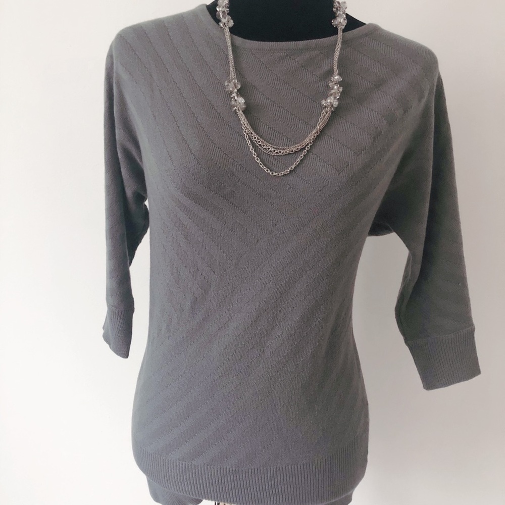 New York and Company Monochromatic Striped Sweater
